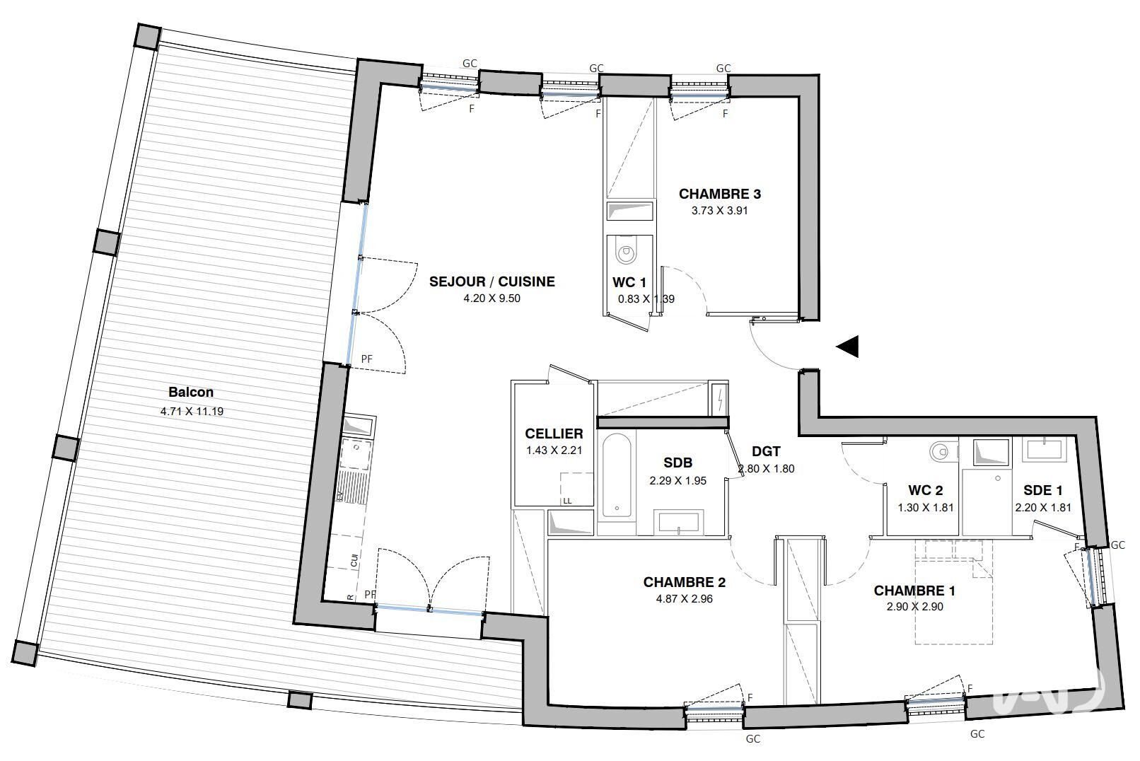 Appartement à vendre, 103m², Montpellier