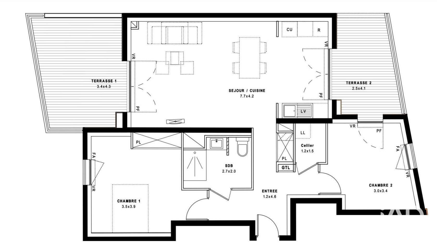 Appartement à vendre, 71m², Montpellier