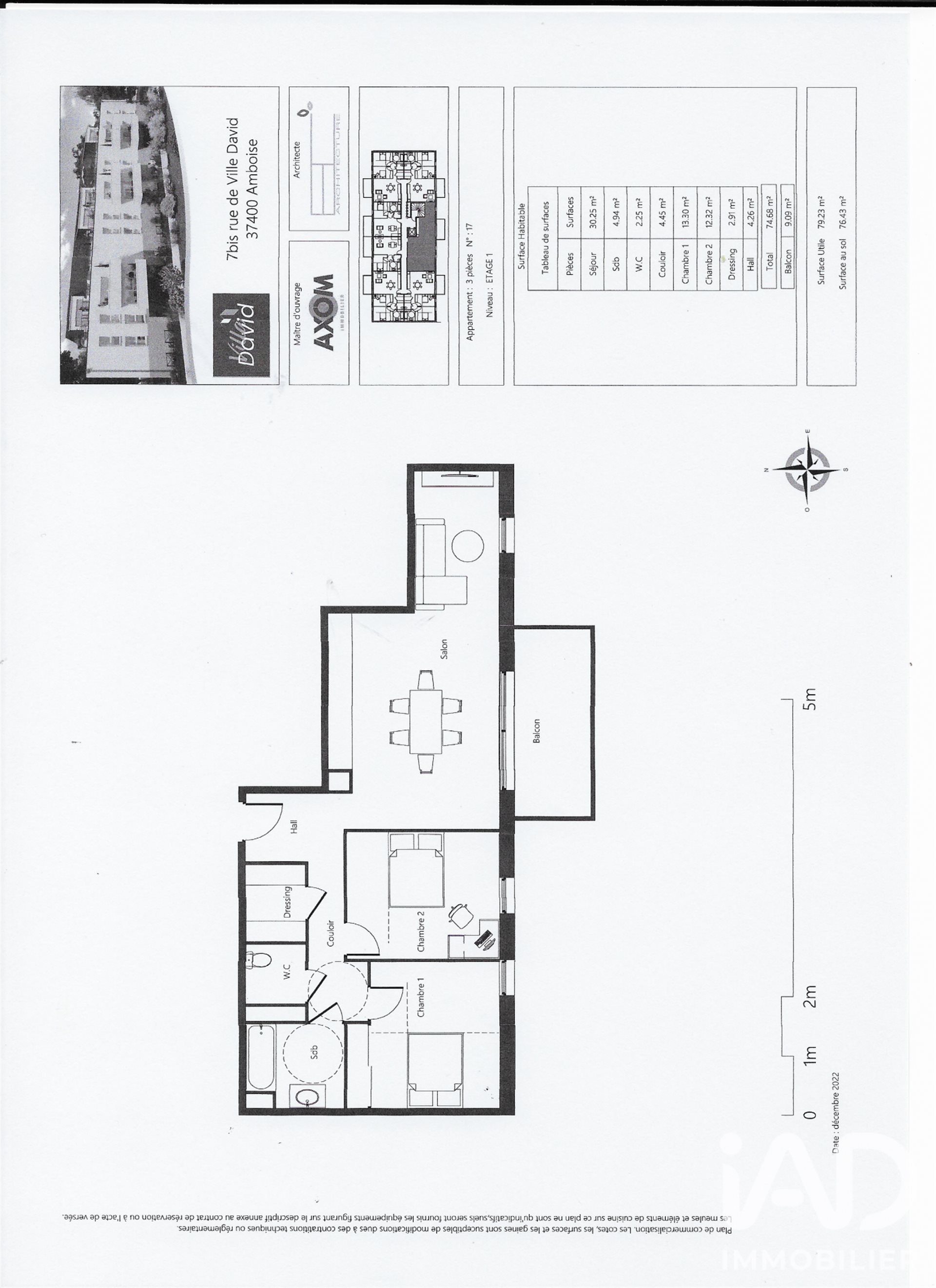 Appartement à vendre, 75m², Amboise