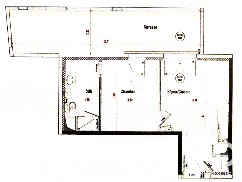 Appartement à louer, 37m², Sérignan