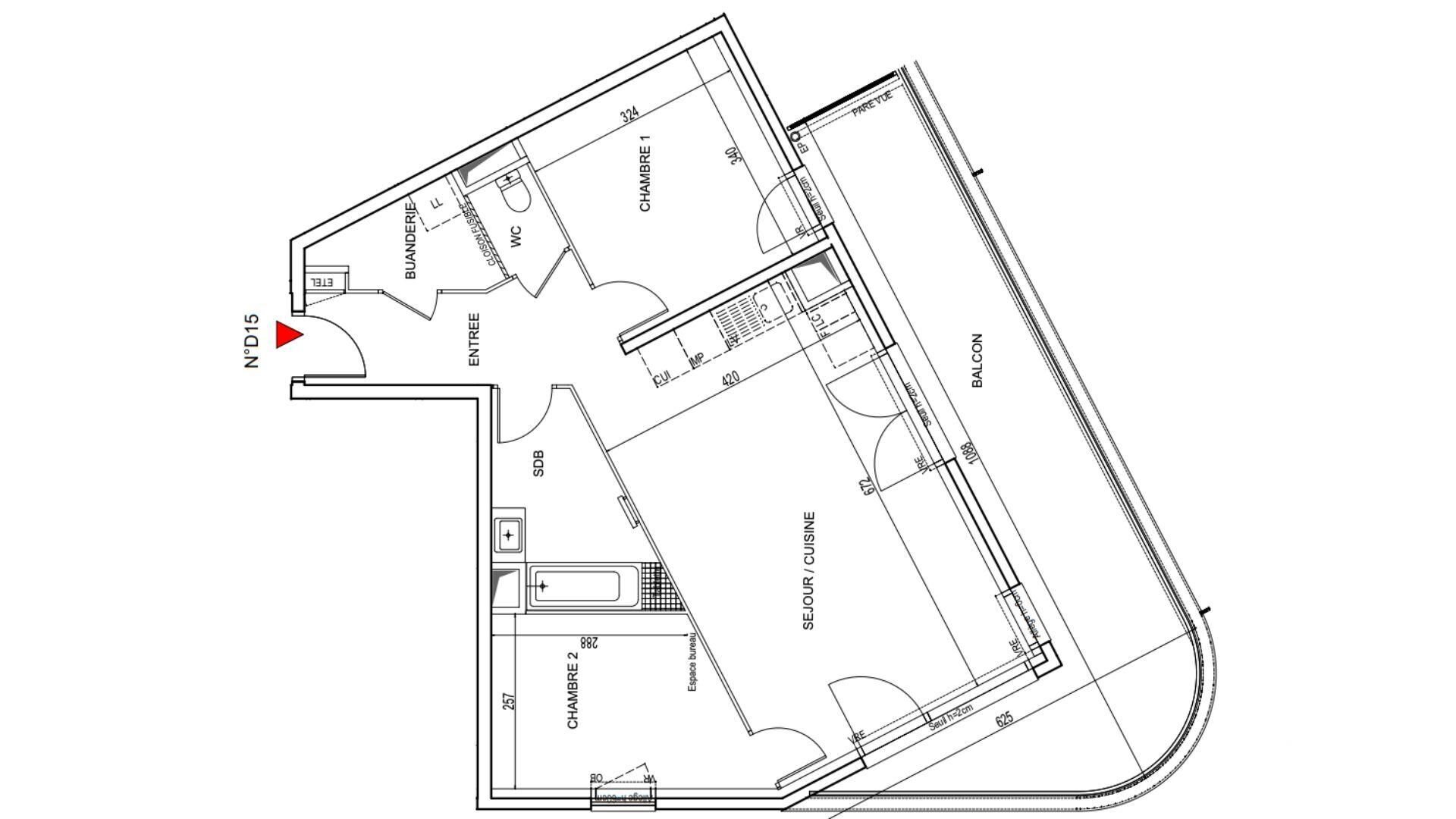 Appartement à vendre, 59m², Cognin