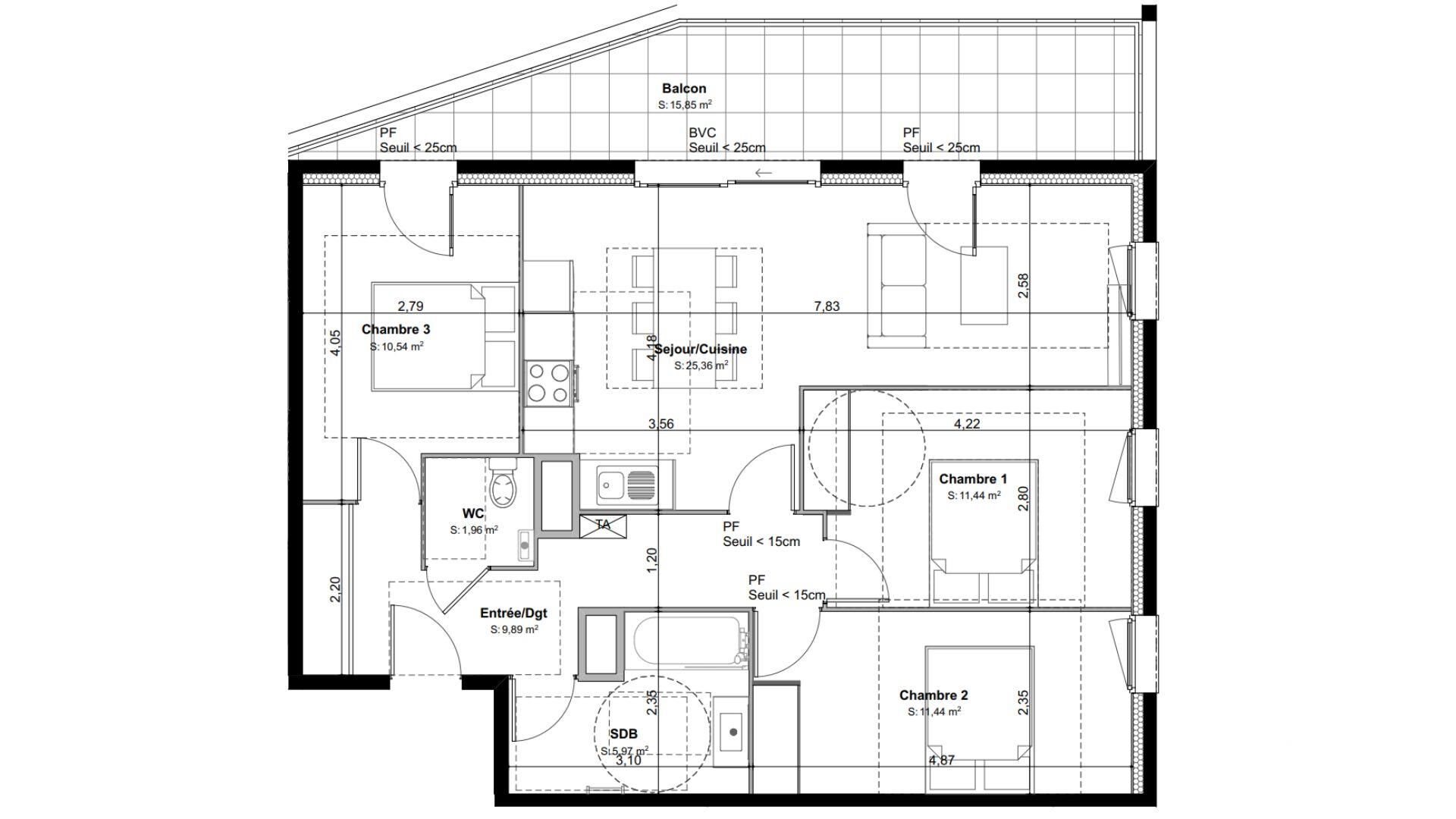 Appartement à vendre, 77m², Vénissieux