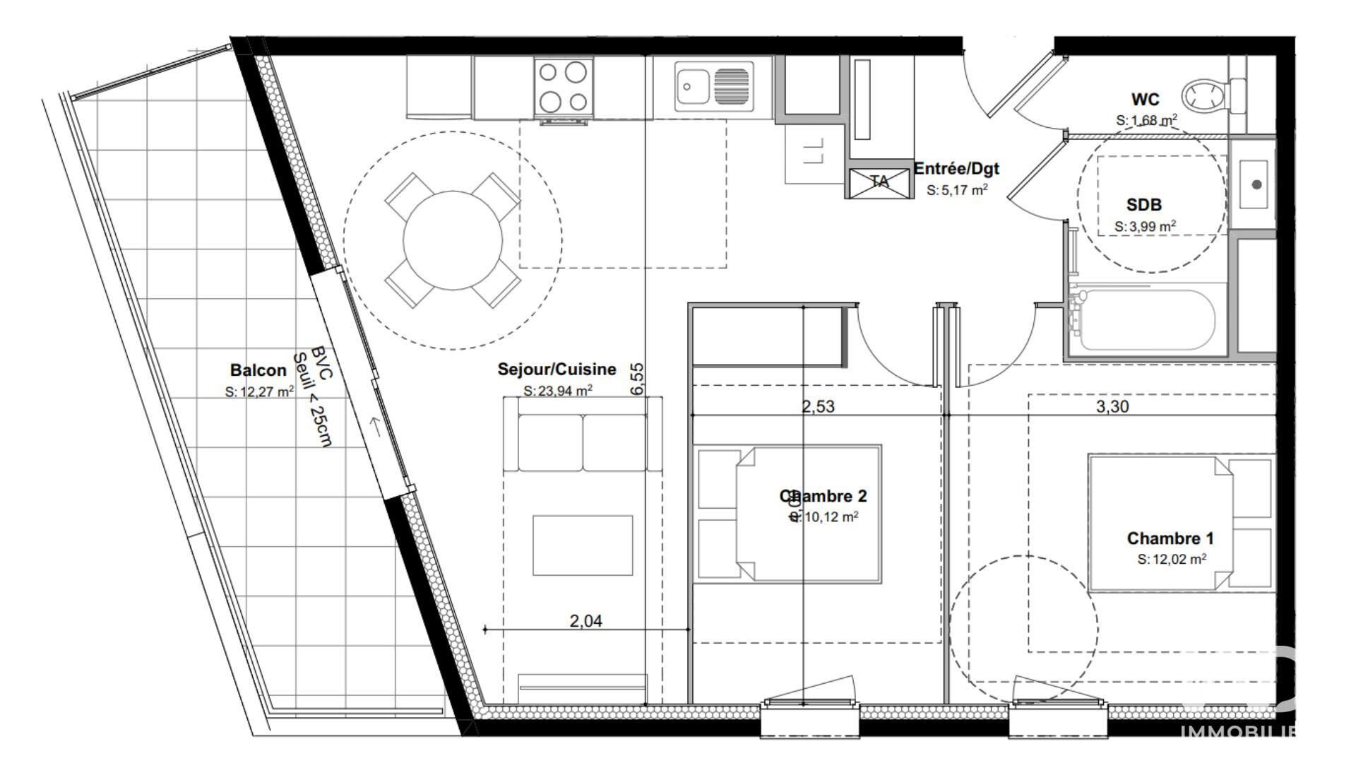 Appartement à vendre, 57m², Vénissieux