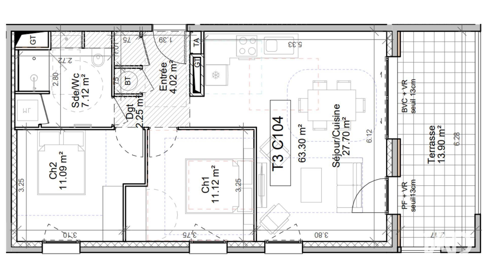 Appartement à vendre, 63m², Le Touvet