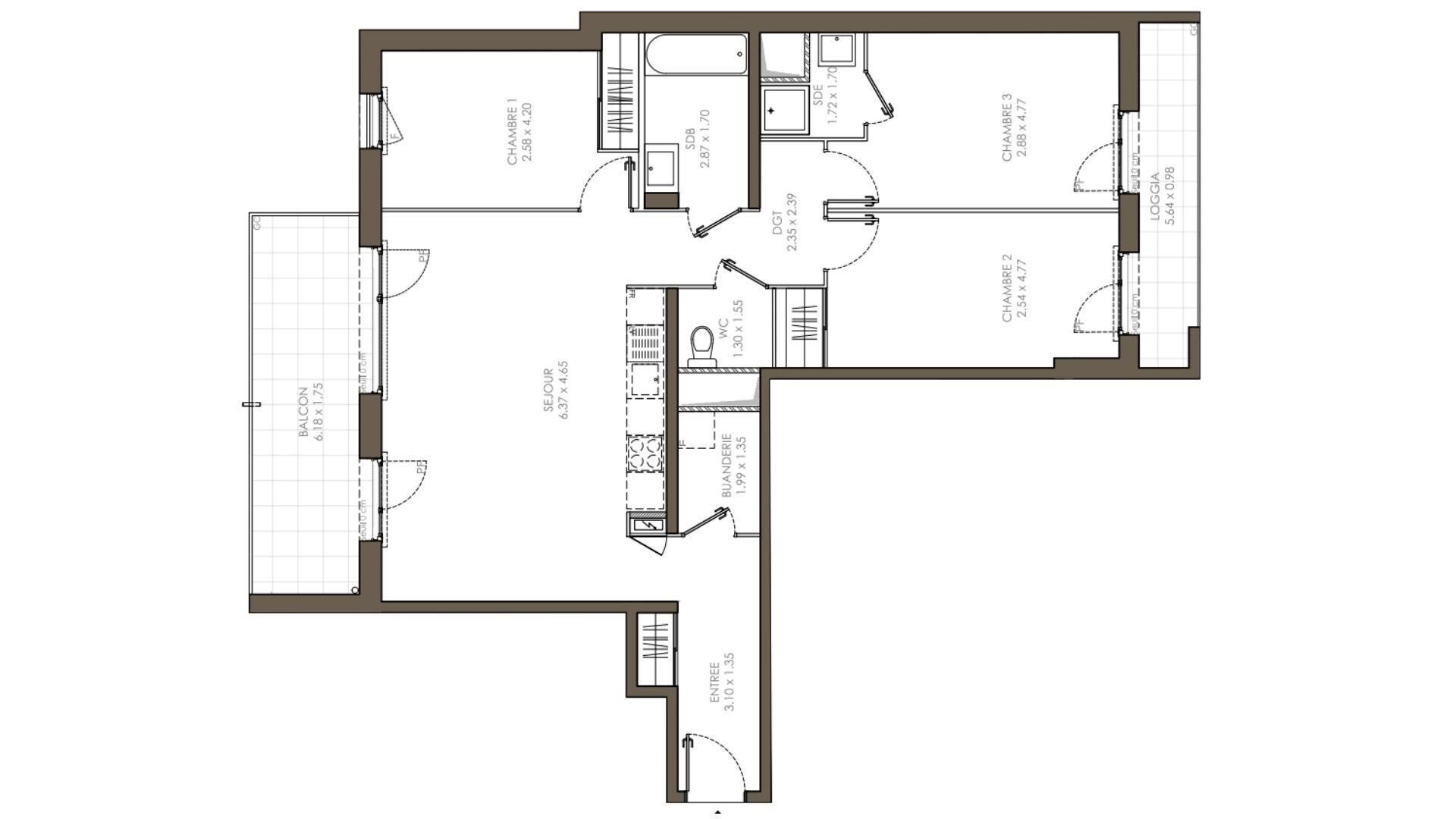 Appartement à vendre, 88m², Vénissieux