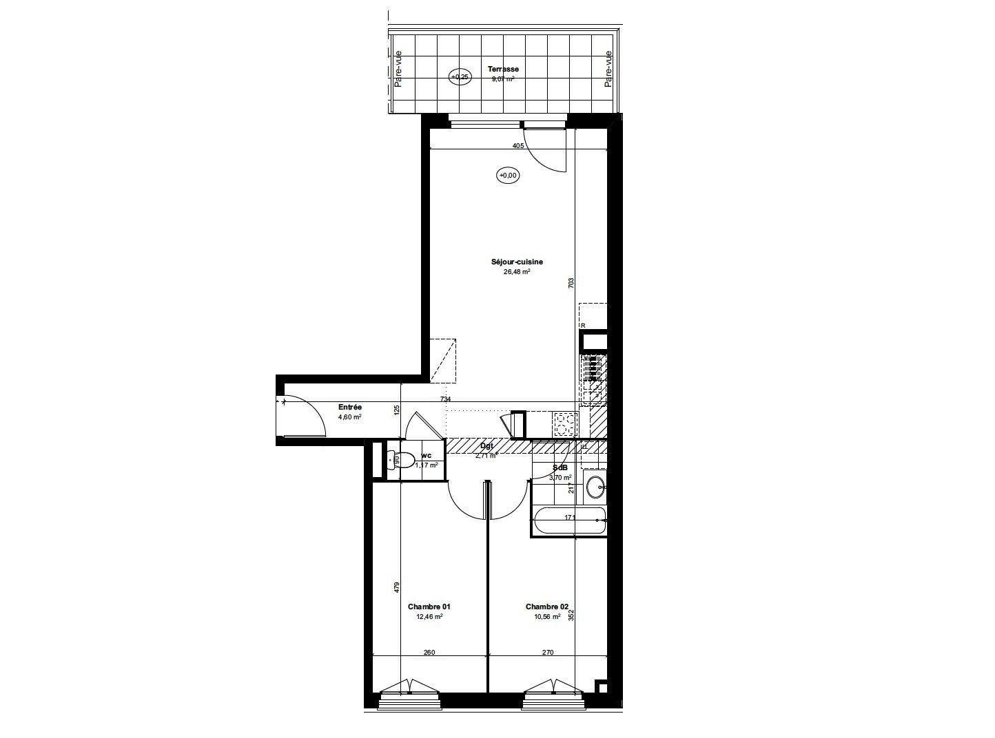 Appartement à vendre, 61m², Château-Thierry