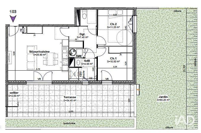 Appartement à vendre, 65m², Goncelin