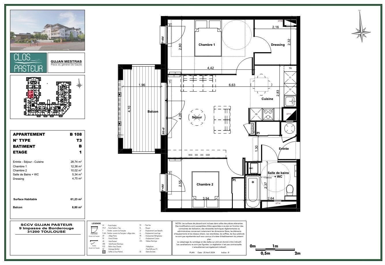 Appartement à vendre, 61m², Gujan-Mestras