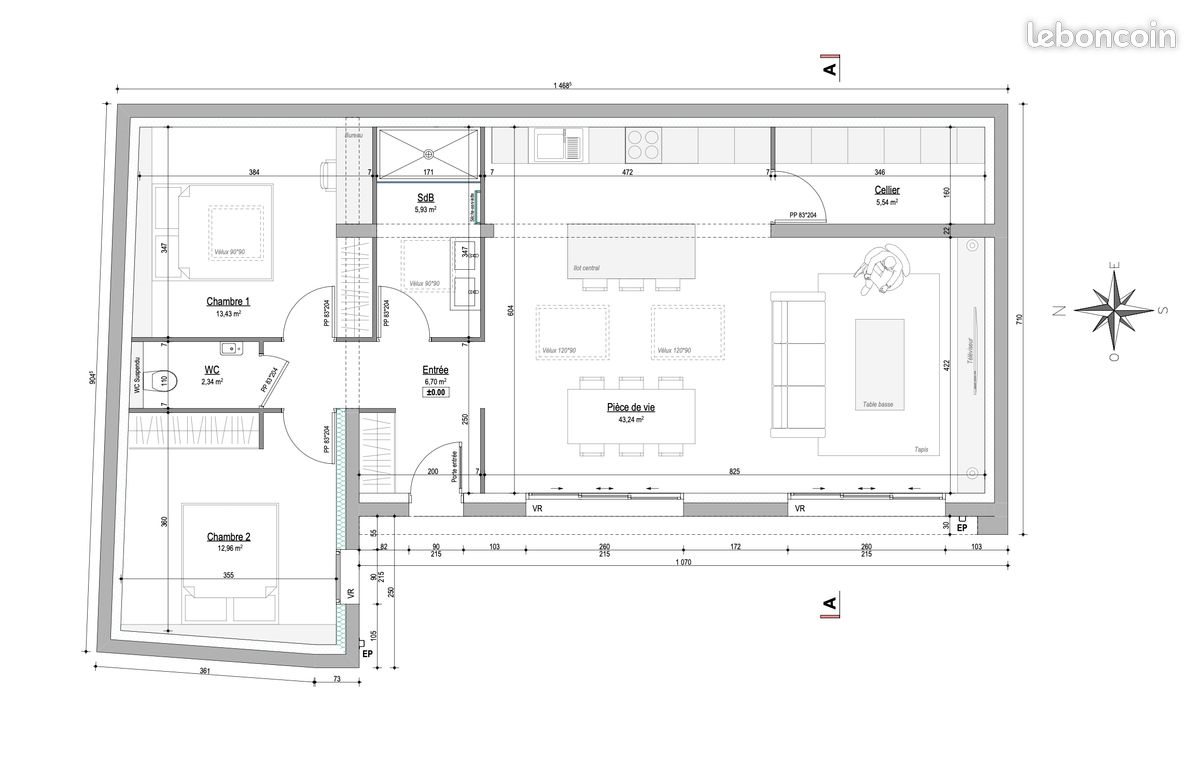 Maison à vendre, 90m², Douvres-la-Délivrande
