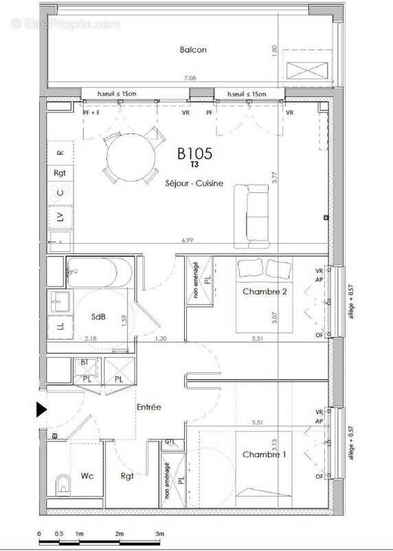 Appartement à vendre, 67m², Castelginest