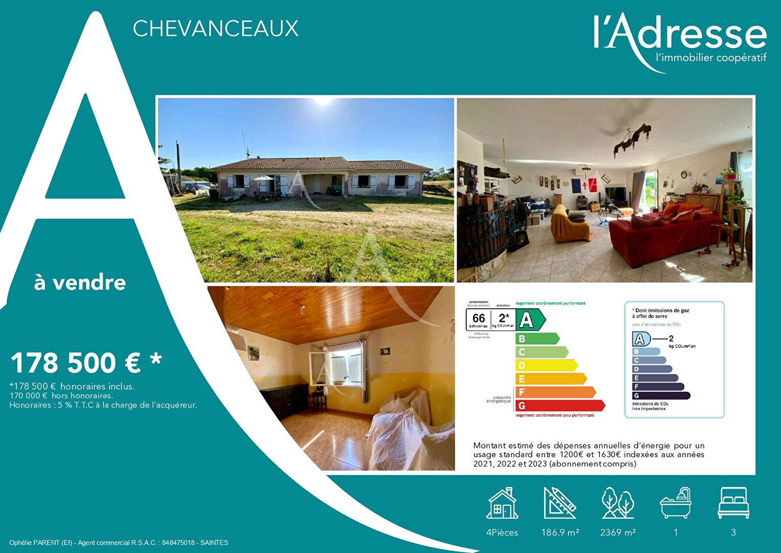 Maison à vendre, 187m², Chevanceaux
