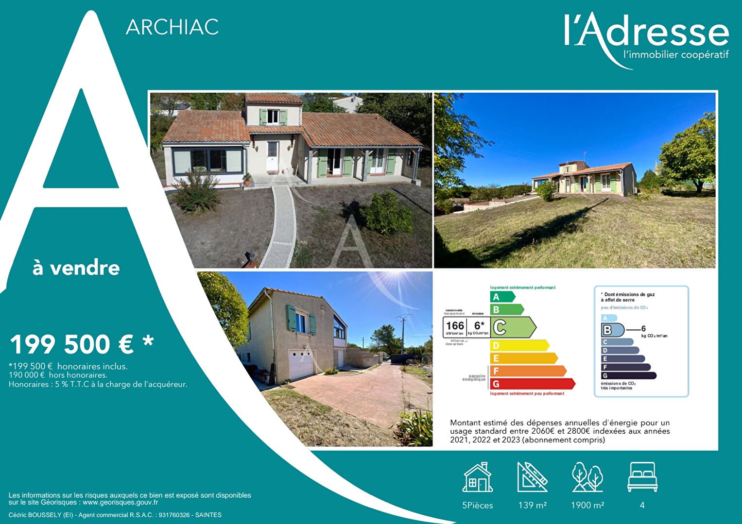 Maison à vendre, 139m², Archiac