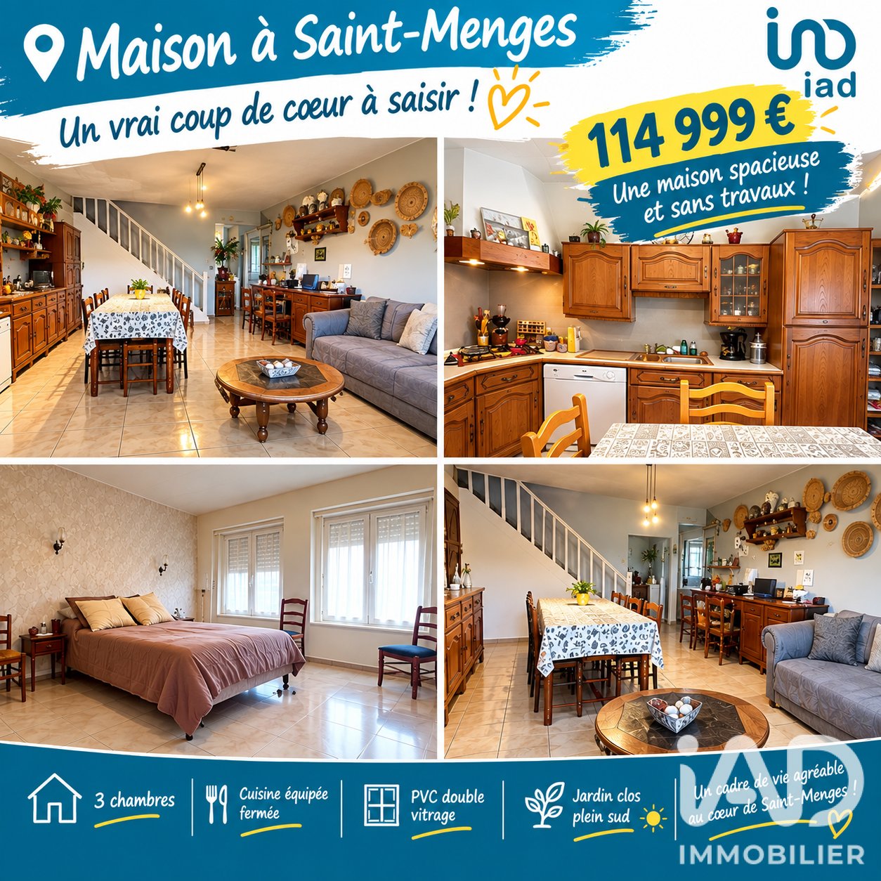 Maison à vendre, 100m², Saint-Menges