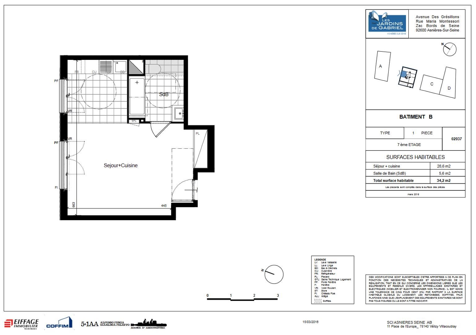 Appartement à louer, 34m², Asnières-sur-Seine