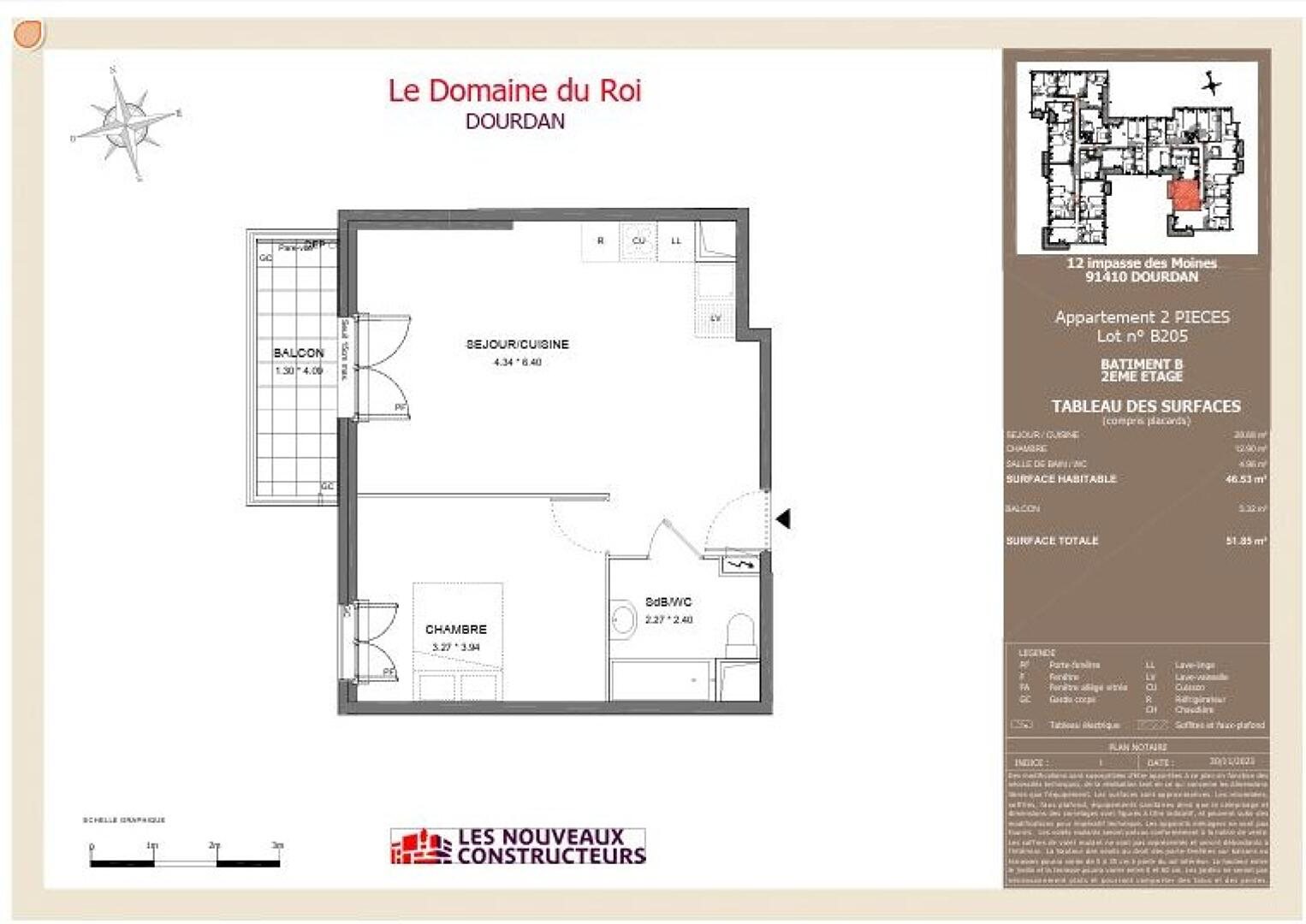 Appartement à louer, 46m², Dourdan