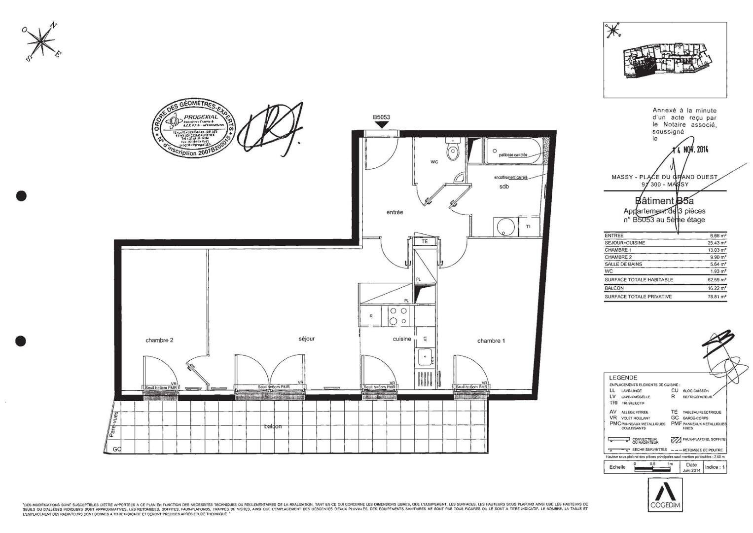 Appartement à louer, 62m², Massy