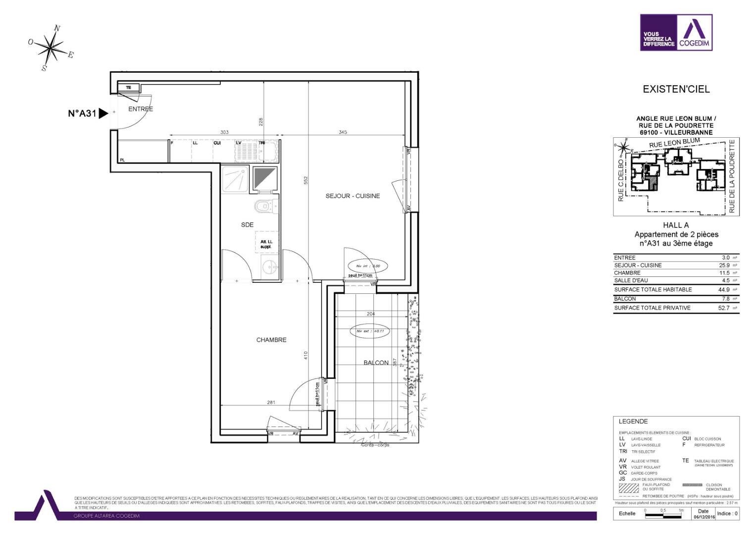 Appartement à louer, 44m², Villeurbanne