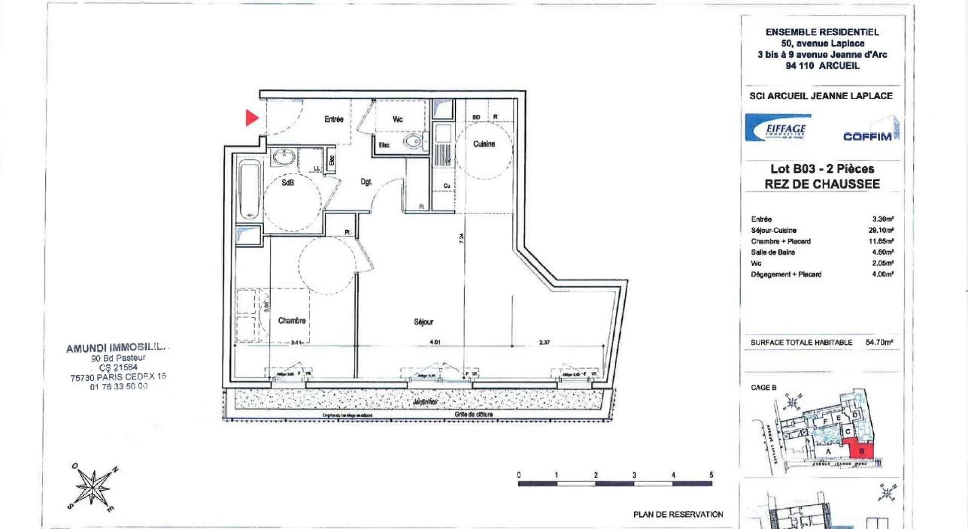Appartement à louer, 54m², Arcueil