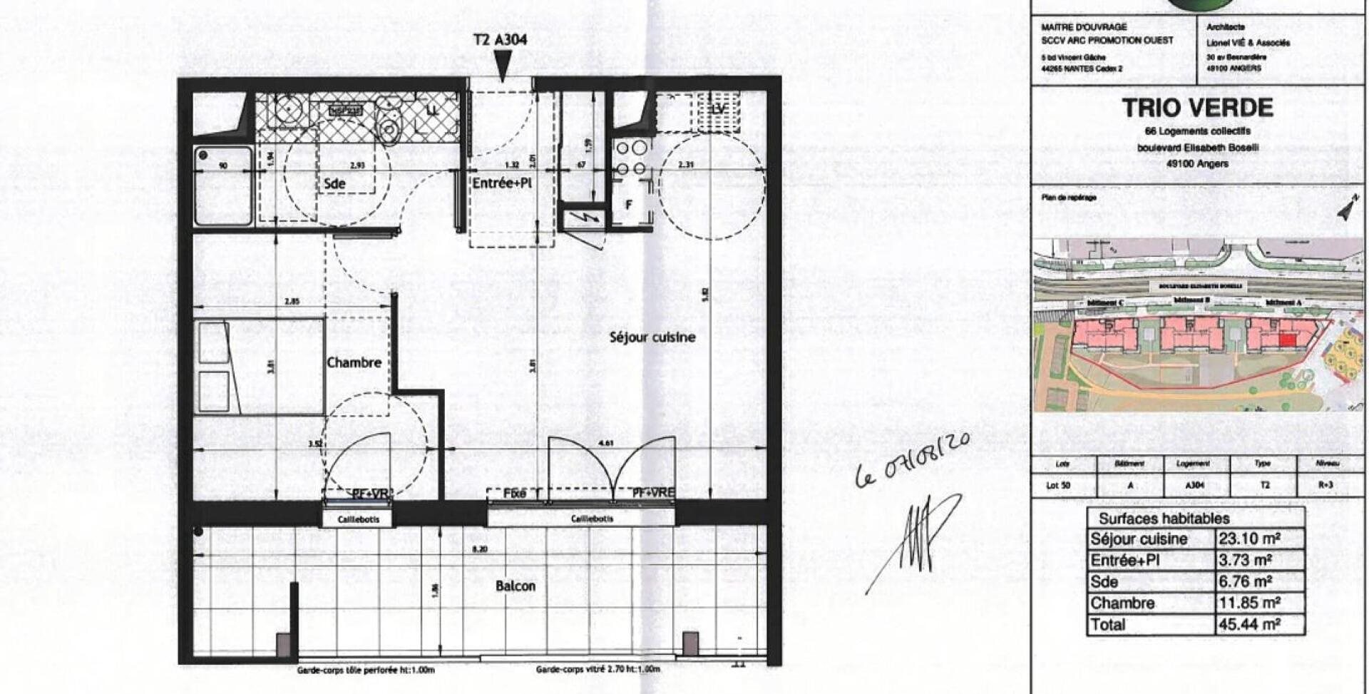 Appartement à louer, 45m², Angers