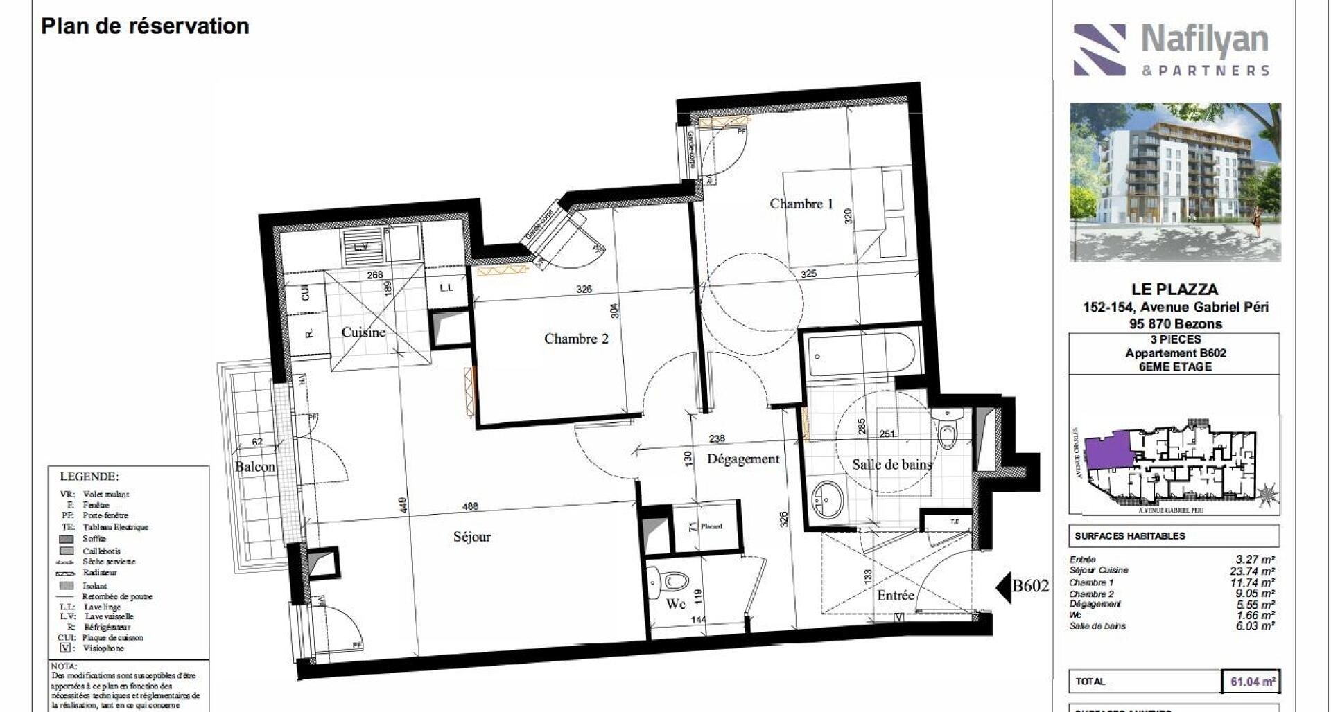 Appartement à louer, 60m², Bezons