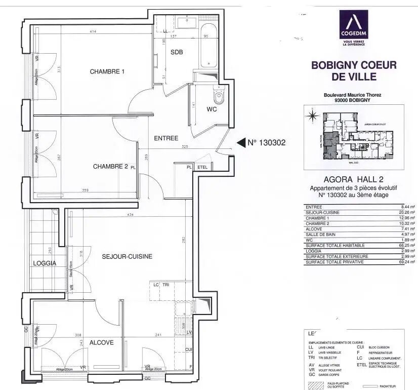 Appartement à louer, 65m², Bobigny