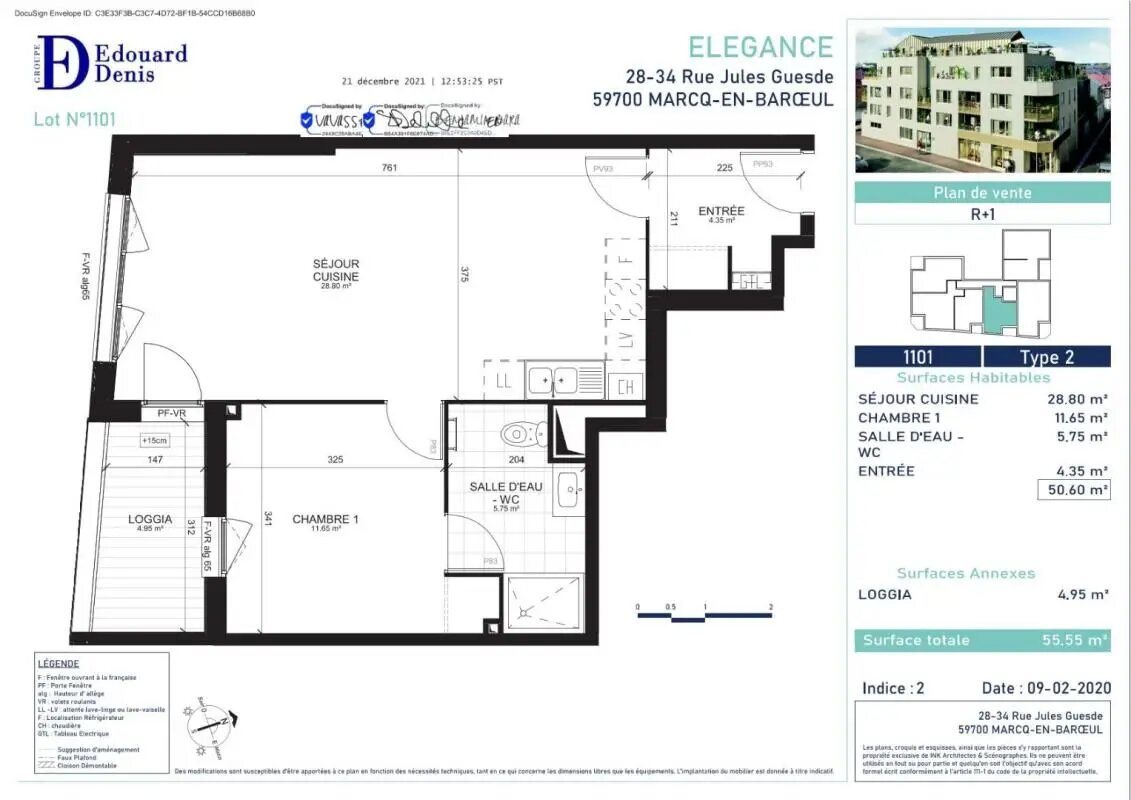 Appartement à louer, 50m², Marcq-en-Baroeul