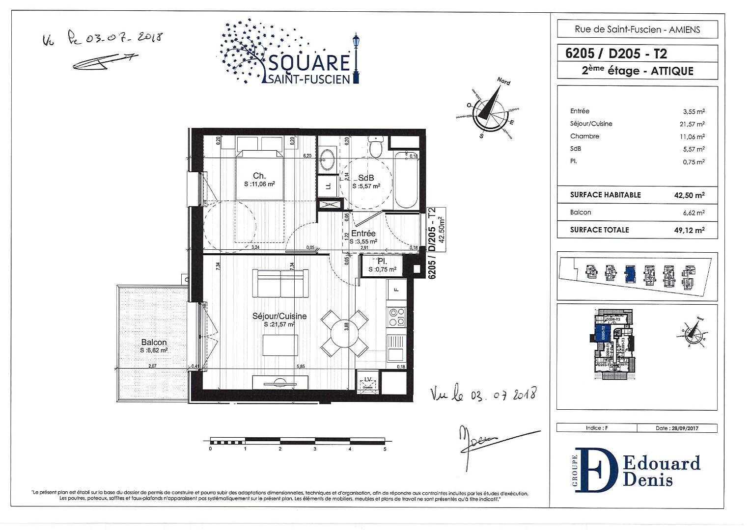 Appartement à louer, 42m², Amiens