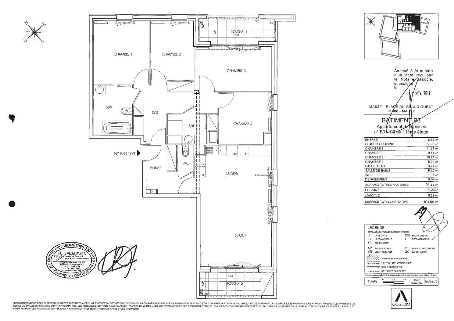Appartement à louer, 92m², Massy