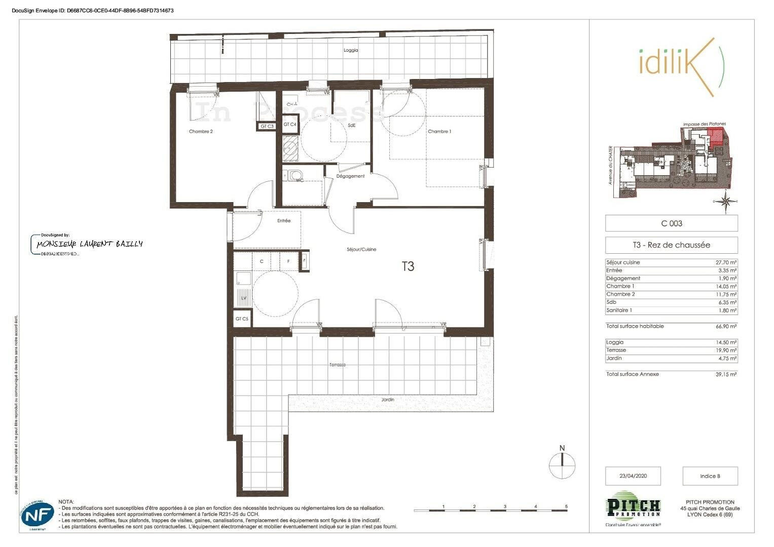 Appartement à louer, 66m², Francheville