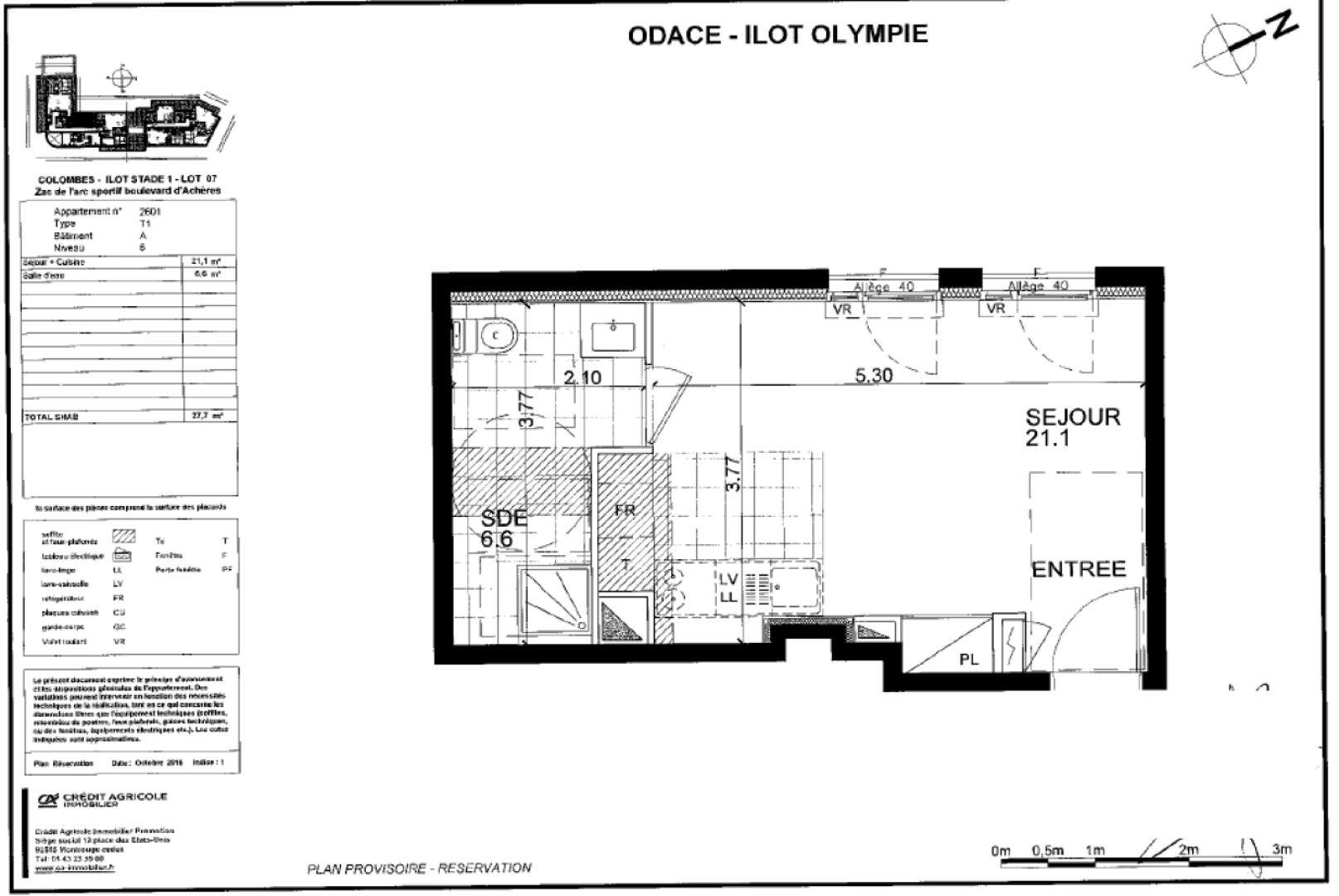Appartement à louer, 27m², Colombes