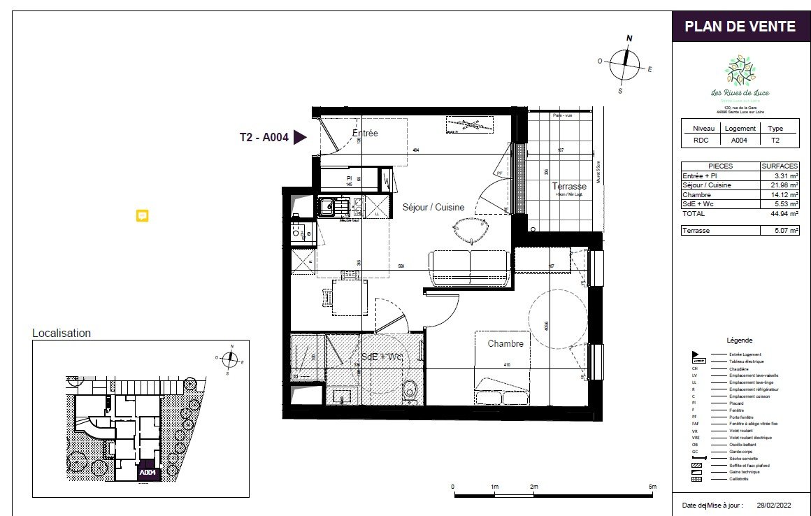 Appartement à louer, 45m², Sainte-Luce-sur-Loire