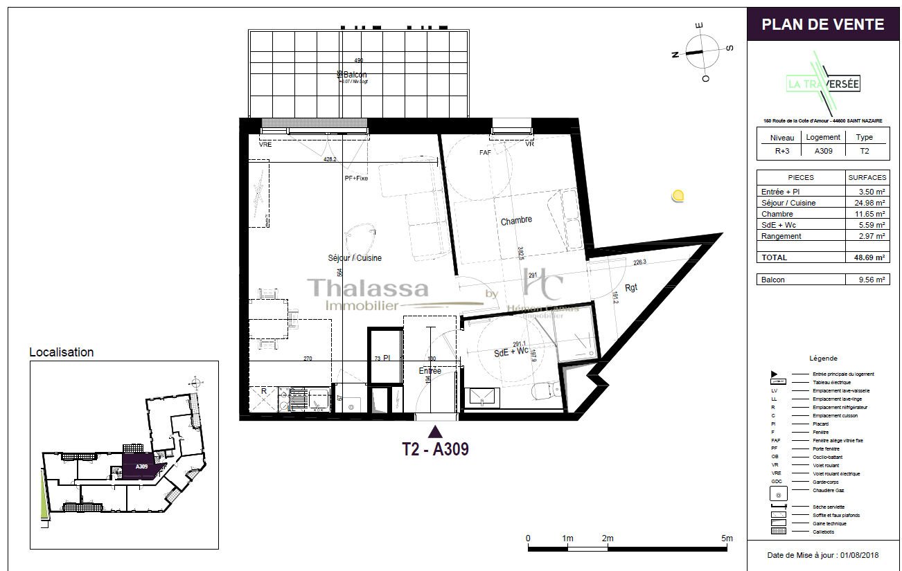 Appartement à louer, 49m², Saint-Nazaire
