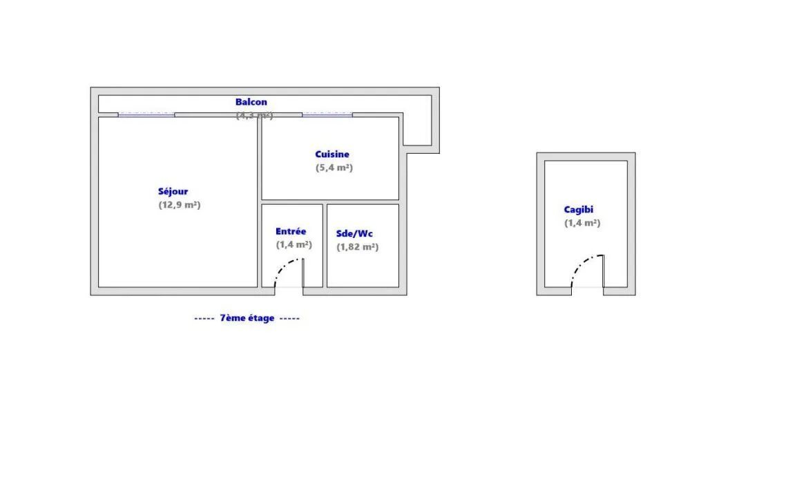 Appartement à vendre, 22m², Clichy