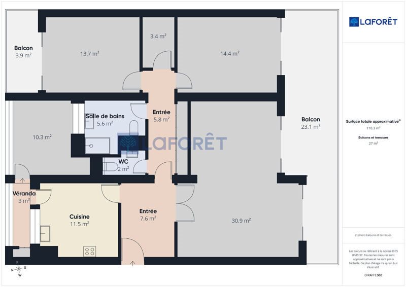 Appartement à vendre, 110m², Ajaccio