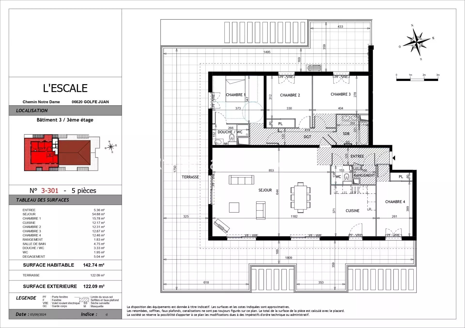 Appartement à vendre, 143m², Antibes