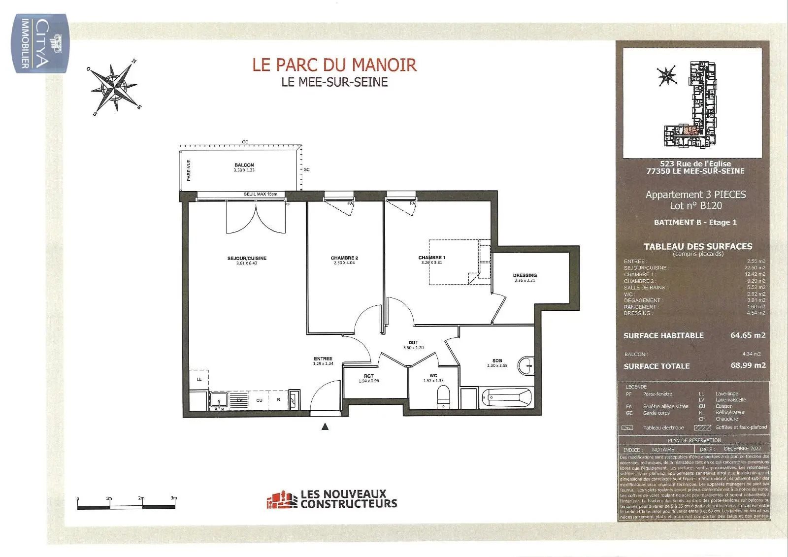 Appartement à louer, 64m², Le Mée-sur-Seine