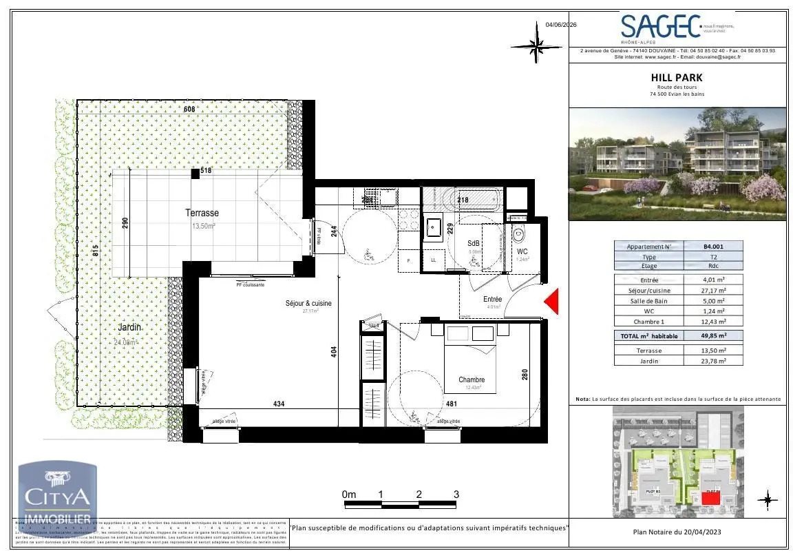 Appartement à louer, 49m², Évian-les-Bains