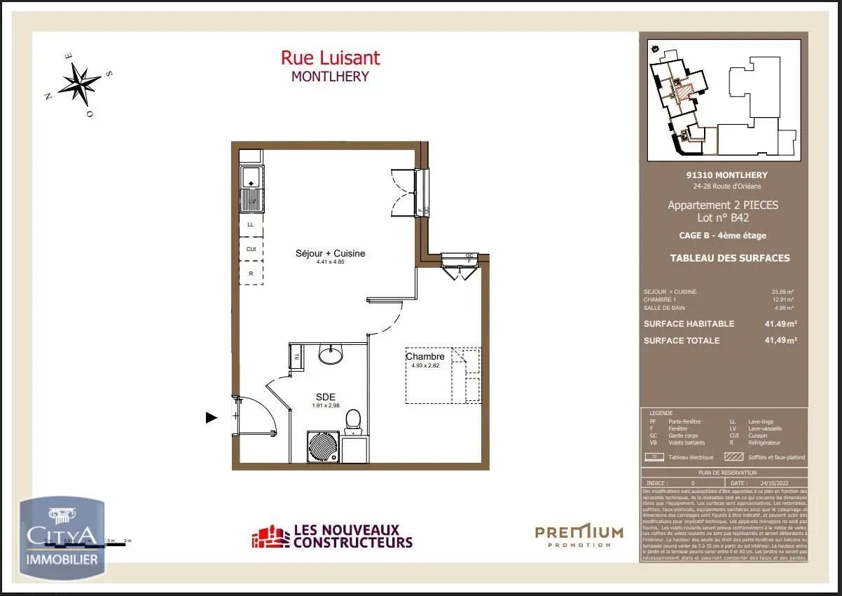 Appartement à louer, 41m², Montlhéry