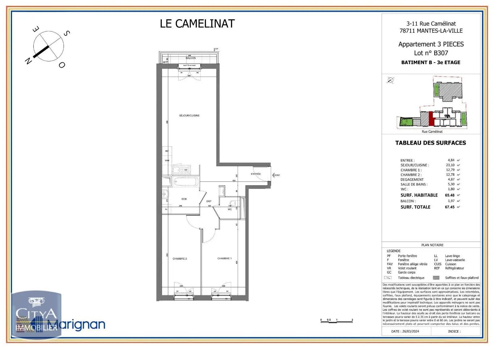 Appartement à louer, 65m², Mantes-la-Ville