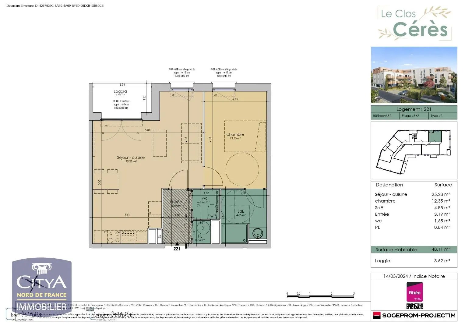 Appartement à louer, 48m², Wambrechies