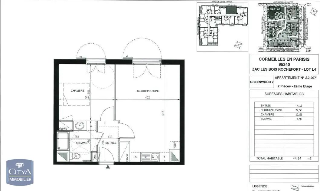 Appartement à louer, 44m², Cormeilles-en-Parisis