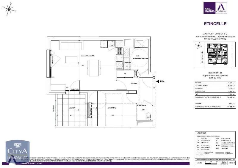 Appartement à louer, 51m², Villeurbanne