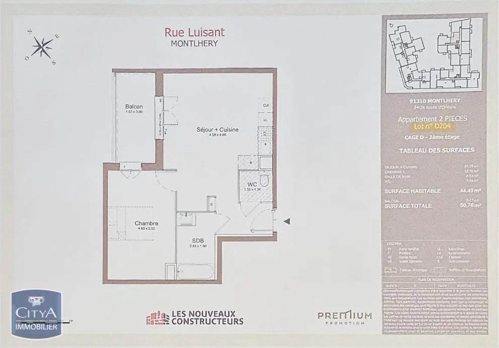 Appartement à louer, 44m², Montlhéry