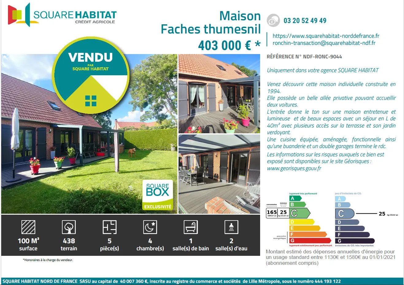 Maison à vendre, 100m², Faches-Thumesnil