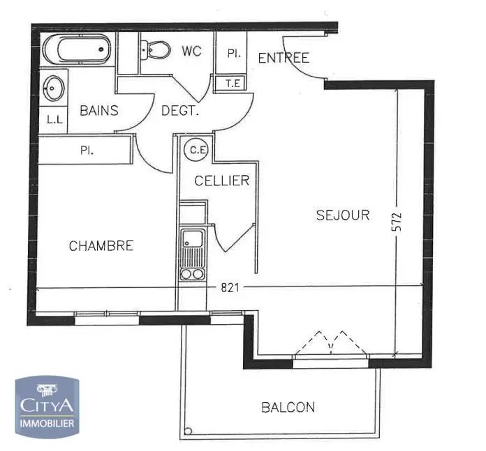 Appartement à louer, 46m², Gaillon