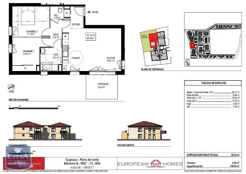 Appartement à louer, 63m², Cugnaux