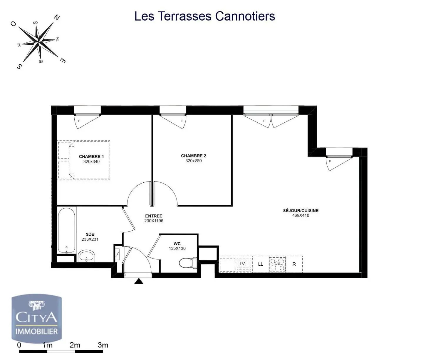 Appartement à louer, 55m², Meaux