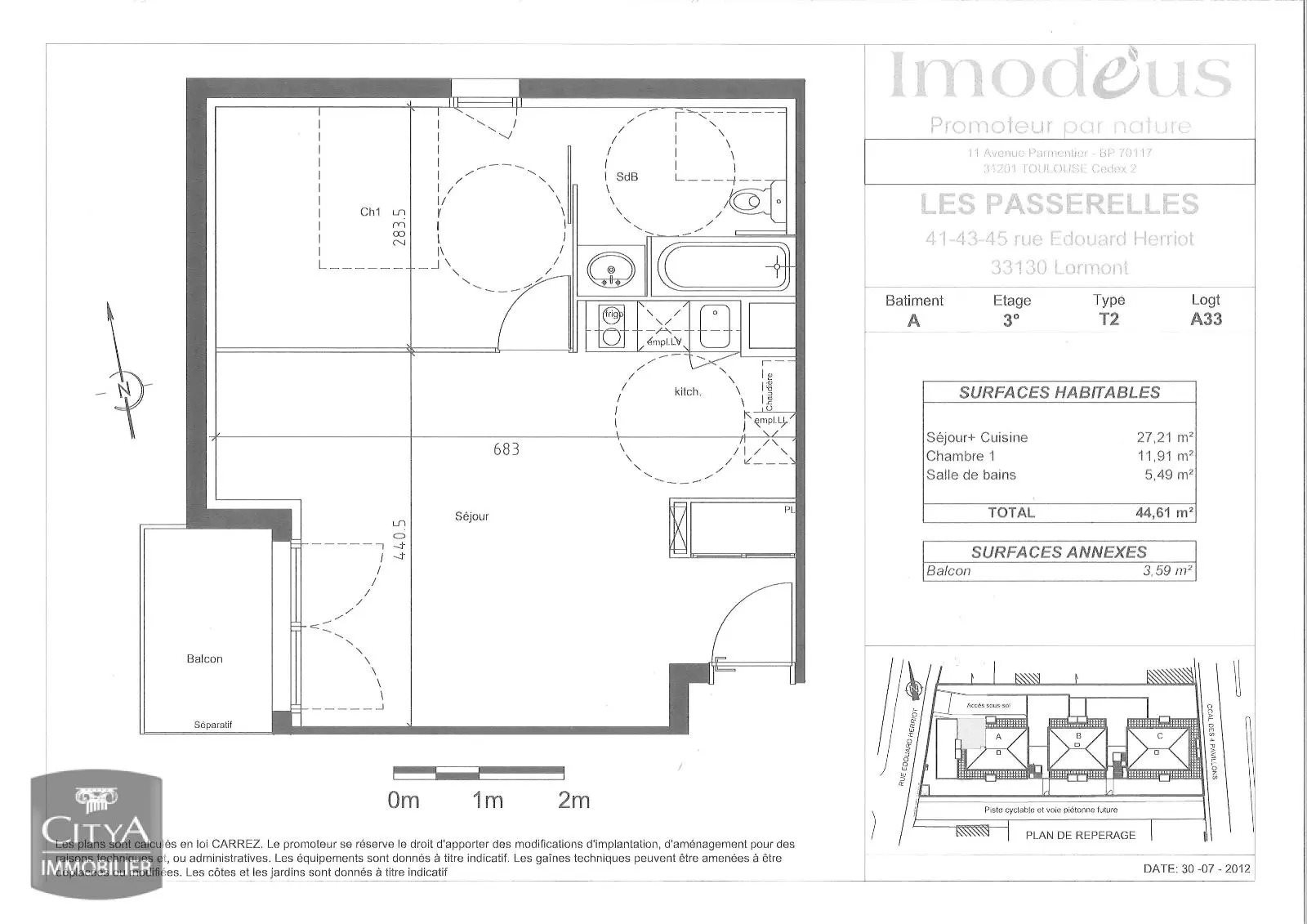 Appartement à louer, 43m², Lormont