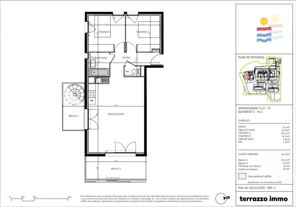 Appartement à vendre, 62m², Nice