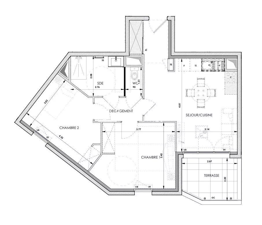 Appartement à vendre, 57m², Châteauneuf-Grasse